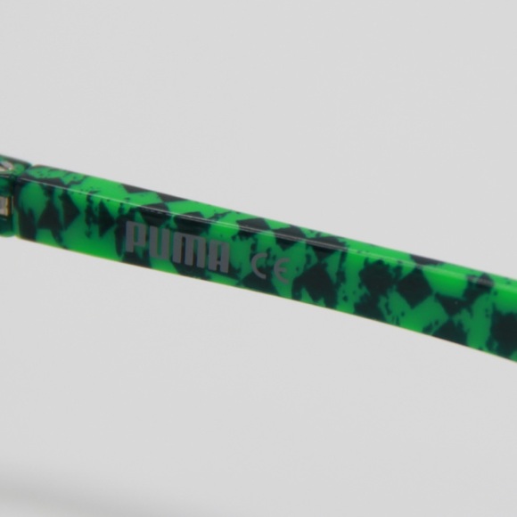 NEW PUMA PU0118O 002 ROUND GREEN EYEGLASSES PUMA PU01180 002 - Picture 8 of 9